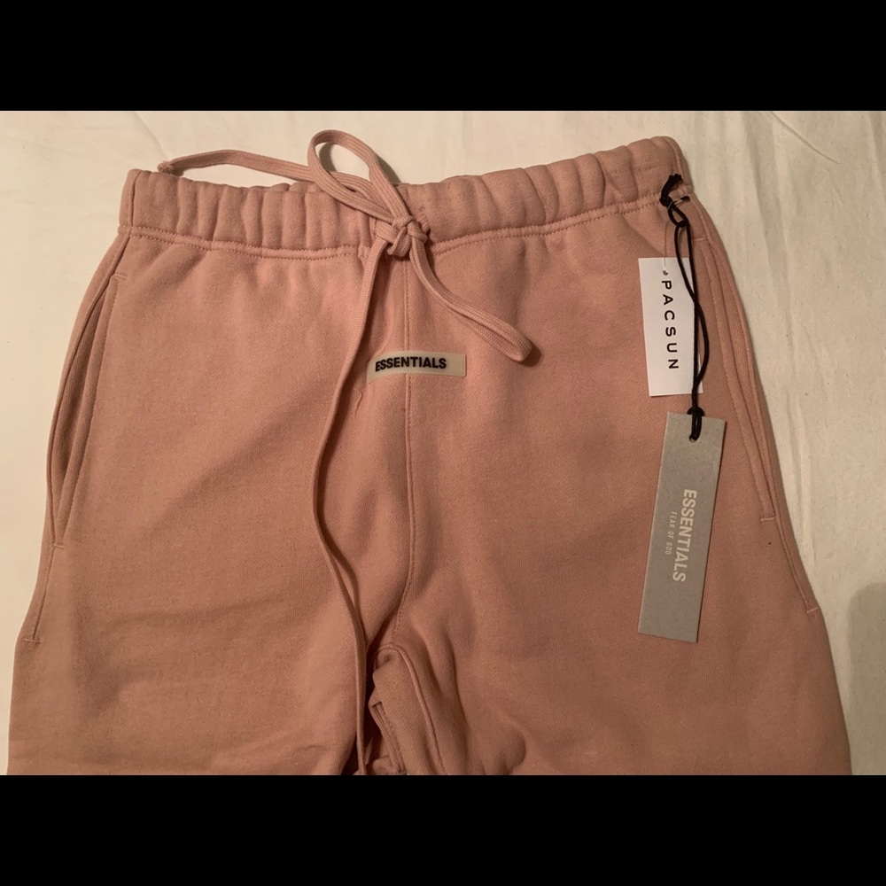 PacSun Fear Of God Essentials Jogger Blush Pink - Picture 3 of 5